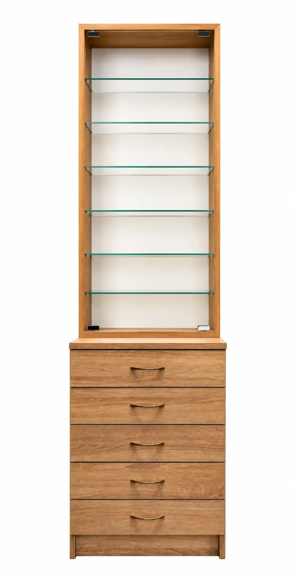 Collector cabinet with drawers for minerals