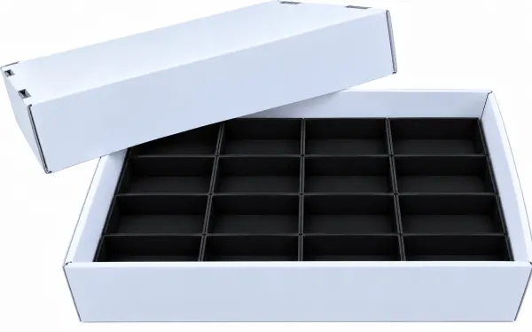 VERSION 5 Boxes for the flat box 12 x KK24CE (62x62x30mm) 8 x KK16CE (95x62x30mm)