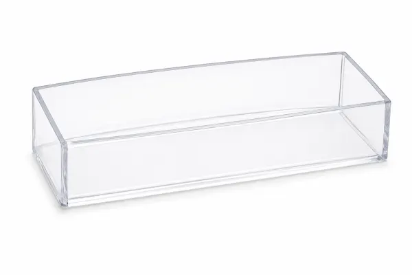 Clear acrylic stand for displaying a mineral